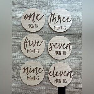 Milestone Wood Circle Signs